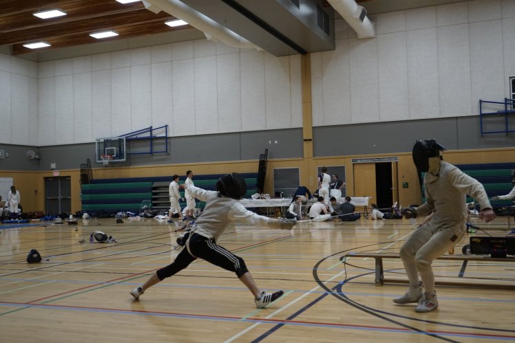 Foil bout, Isaac Carter-Johnson vs Benson Hung