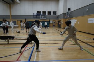 Foil bout, Sanem Le Gresney vs Benson Hung